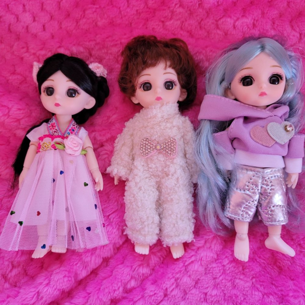 Lot of 3 BJD Fashion Dolls